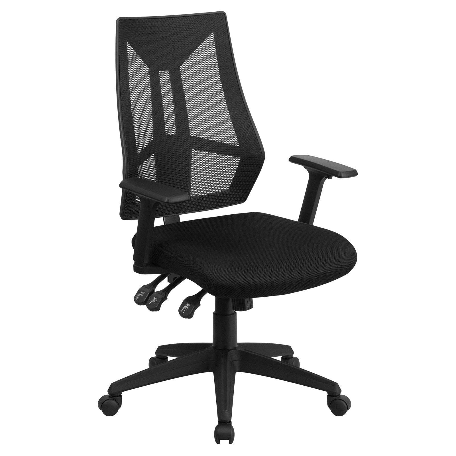 Flash Furniture High Back Black Mesh Swivel Task Chair With Triple Paddle Control