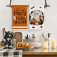 thumbnail image 5 of Sm:)e Ghost and Pumpkin Bat Halloween Kitchen Towels Dish Towels Set of 2, 18x26 Inch，Seasonal Holiday Hand Towels for Kitchen and Dining Table, 5 of 6