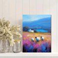 thumbnail image 2 of Qisvanset 12x16 Inch Japanese Garden Lantern & Daffodils Canvas Print Wall Art, 2 of 5
