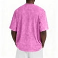 thumbnail image 4 of Qwertyu Men's Cotton T-Shirts Heavy Loose Fit Vintage Washed Tee Unisex Short Sleeve Casual Tee Tops with Pocket Hot Pink 3XL, 4 of 5