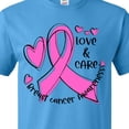 thumbnail image 4 of Inktastic Love, Care, Cure Breast Cancer Awareness Pink Ribbon T-Shirt, 4 of 5