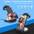 thumbnail image 4 of Fast Wireless Charger Station, 23W Wireless Charging Stand for iPhone 16/15/14/13/13 Pro/ 12/12 Pro/11/XS Max/XR/X/Galaxy S23 S22 S21 S10, Charging Station for AirPods 4/3/2/Pro, iWatch Series, 4 of 8