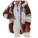 thumbnail image 1 of Gibobby Chamarra Sherpa para mujer, Sudadera con Capucha para Mujer, cálida, de Forro Polar, Holgada, con Capucha, Prendas de Vestir(Marrón,XG), 1 of 5