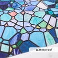 thumbnail image 3 of Hand-Drawn Blue Cobblestones Stained Glass Window Privacy Film, Double-Sided Thickened Static Cling Window Cling, Non-Adhesive Glass Windows Decor for Window Glass Door, 17.72*39.4 Inch - Style 25, 3 of 9