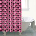thumbnail image 2 of Pink Pug Puppies Shower Curtain 72"x84" ,Bathroom Decorative Shower Curtains Set with 12 Hooks,Modern Waterproof Washable Shower Curtain, 2 of 4