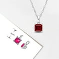 thumbnail image 4 of Everly Women's Garnet Sterling Silver Necklace, 4 of 5