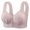 Gray, variant on Women Plus Size Front Closure Bra Wide Straps Push Up Brassieres Cozy Full Coverage No Underwire Bras Fashion Flower Textured Brassiere 40 Black