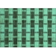 thumbnail image 1 of Ahgly Company Indoor Rectangle Abstract Turquoise Blue Modern Area Rugs, 2' x 5', 1 of 4