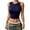 Blue, variant on Women's Short Sleeve Summer Fashion Round Neck Basic Slim Fit Sleeveless Camisole Top Shirt with Strings XXL
