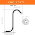 thumbnail image 5 of Ywmsfl Bathroom Shower Head Risers Pipe Elegant S Shape Showerhead Extension Arm 10inch, 5 of 8