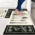 thumbnail image 2 of Kitchen Utensils Rugs Black Kitchen Mats for Floor 2 Piece, Anti Fatigue Floor Mat for Kitchen, Kitchen Floor Mats for in Front of Sink and Kitchen Matt for Standing for Kitchen Decor 17"X30"+17"X47", 2 of 6
