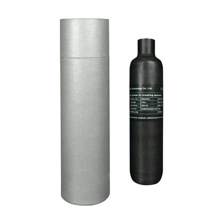 TUXING 4500Psi Pcp Air Tank 0.48L 29Cu in 480cc Carbon Fiber HPA Tank Gas Cylinder Paintball Hunting for PCP Air Rifle Gun Daystate and FX Thread M18 * 1.5