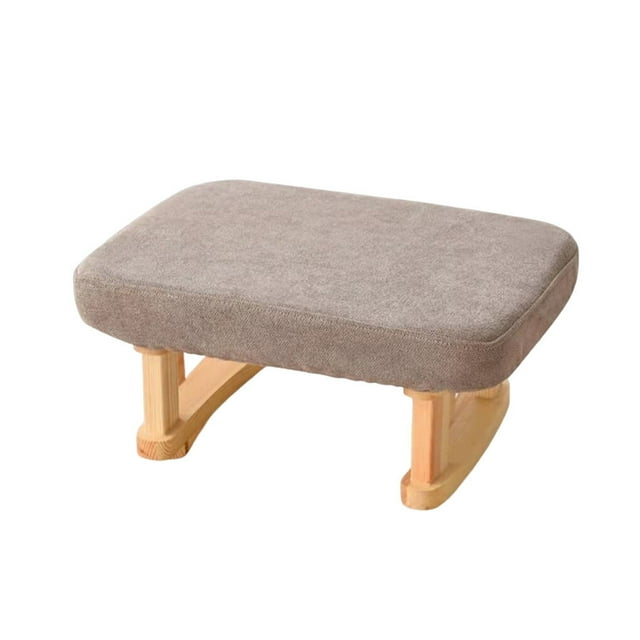 Small Stool Detachable Washable Replacement Rectangular Nonslip Heavy Duty Breathable Living Room Chair Shoe Bench Type 2 Light Grey