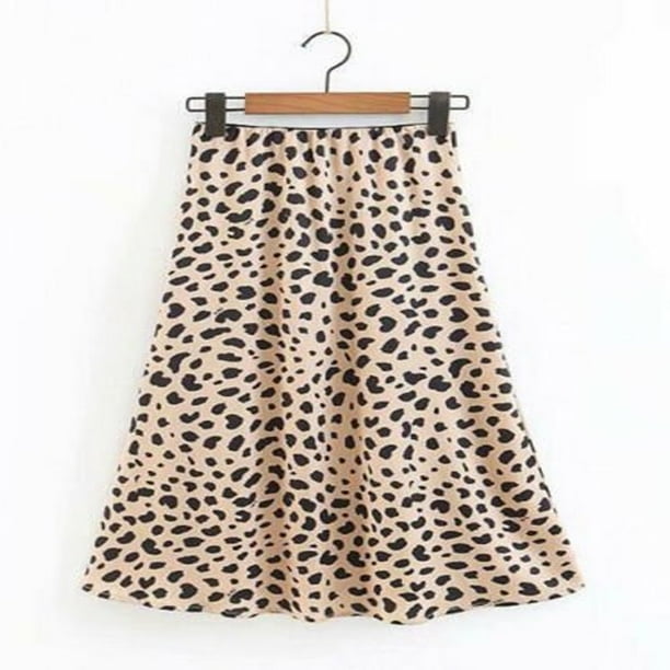 High low skirt leopard print sale