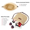 thumbnail image 6 of LOUEBICA Straw Beach Bag for Women Small Woven Crossbody Bag Summer Mesh Hollow Beachy Purse Shoulder Bag for Vacation, 6 of 8