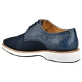 thumbnail image 3 of LIBERTYZENO Mens Casual Shoes Textile And Lizard Print Leather Lace-Up Oxford Casual Shoes For Mens Gutta Navy 10.5, 3 of 8