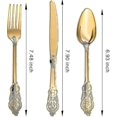 thumbnail image 2 of 300pcs Gold Plastic Silverware Dinnerware Flatware- Heavyweight Gold Plastic Cutlery Set, 100 Gold Forks, 100 Gold Spoons, 100 Gold Knives, Gold Utens, 2 of 5