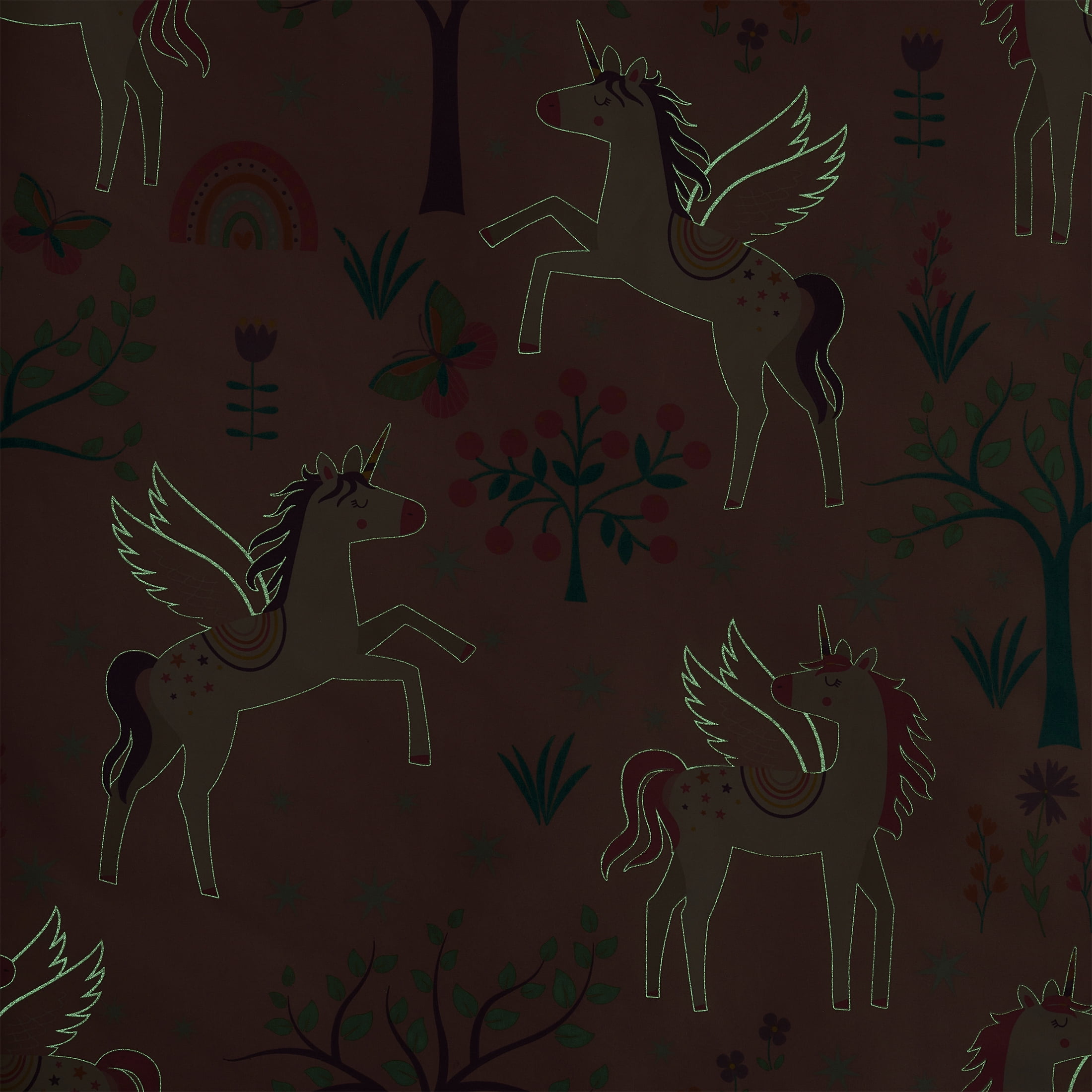 Your Zone Pink Unicorn Glow in the Dark Child's Nap Mat, 24" x 70"