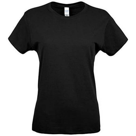Gildan Women's Softstyle Cotton T-Shirt, Style G64000L, 2-Pack, Black, X-Large