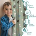 thumbnail image 3 of Chihuahua and Dog Paw Print Green Insulated Teens Curtains Set Of 2, Bedroom Essentials, Toddler Room Decor 42"x63", 3 of 5