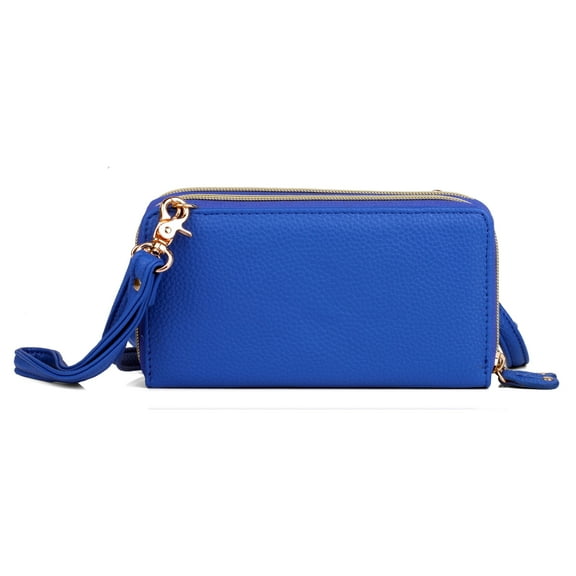 Julia Buxton Women's Pebble Vegan Leather Ultimate Organizer, Lagoon Blue