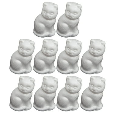 Tineasur 10 Pcs DIY Painting Models Foam White Craft Activities