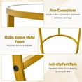 thumbnail image 6 of Gymax Sintered Stone Top Round Side Table 16''x16'' End Table w/ Golden Metal Frame Gold, 6 of 10