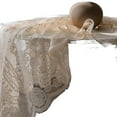 thumbnail image 4 of Lace Tablecloth Embroidered Elegant Floral Patterns Table Cloth Round Overlay Table Cover for Wedding Party Holiday Long Dinner Home Decor, 4 of 6