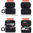 thumbnail image 2 of Makeup Bag Organizer, Portable Travel Toiletry Bag for Women, Large Capacity Double Layers Make up Bag With Brush Compartment and Handle, Black Cosmetic Bags for Women Travel Must Haves, 2 of 5