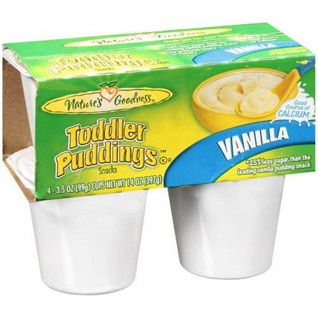 Nature's Goodness: Vanilla Toddler Puddings, 3.5 oz