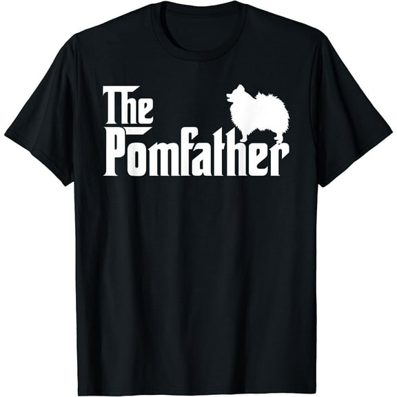 Mens Funny Pomeranian Father Dad The Pom Father Dog Lover T-Shirt