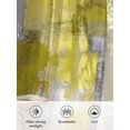 thumbnail image 6 of Sheer Curtains 63 Inch Length 2 Panels Set for Bedroom, Yellow Grey Semi Sheer Curtains for Windows, Modern Oil Painted Abstract Art Aesthetics Voile Window Treatments Rod Pocket Curtain, 6 of 7