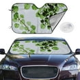 thumbnail image 2 of Balery Watercolor Green Leaves Windshield Sun Shade, Car Front Window Sunshade Cover ,Automotive Interior Portected Blocks Uv Rays For Car Pickup Truck Suv Accessories- Medium, 2 of 7