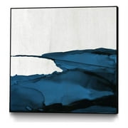 Giant Art Canvas  30x30 Royal Blue Escape II Framed in Multi-Color