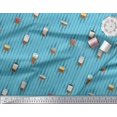 thumbnail image 2 of Soimoi Poly Georgette Fabric Stripe & Drinks Summer Designs Print Sewing Fabric Yard 42 Inch Wide, 2 of 3