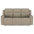 thumbnail image 3 of Brentwood Upholstered Motion Reclining Sofa Taupe, 3 of 11