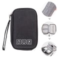 thumbnail image 2 of Bolsa organizadora de accesorios electrónicos, bolsa de almacenamiento de Cable de datos multifunción para cargadores de batería, Cable USB, auriculares, color negro, 2 of 5