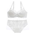 thumbnail image 1 of Conjunto de sujetador de una pieza de encaje sexy para mujer, cómodo, fino y de talla grande, 1 of 6