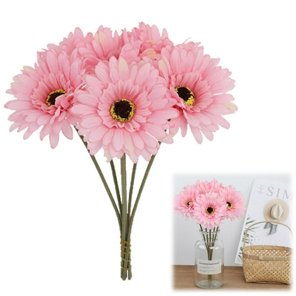 Under $1 Uv Resistant Fake Flowers, Artificial Gerbera Bouquet, Rustic Wedding Handheld Flowers, Lifelike Home & Hotel Decor, No-Maintenance Centerpiece, Fake Gerbera Flower, by Elapind, Mul