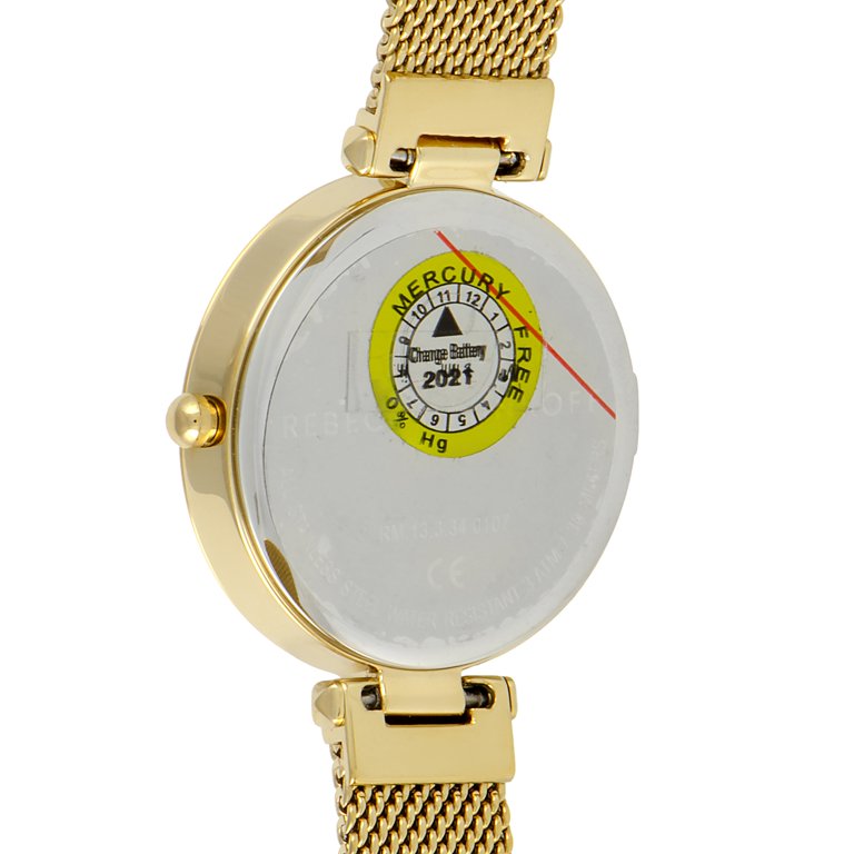 Rebecca Minkoff Nina Gold-Tone Mesh Bracelet Watch 2200300  display picture 3