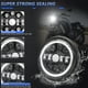 thumbnail image 4 of Faro LED para motocicleta de 7 pulgadas con carcasa tipo cubo y alta/baja, 4 of 8