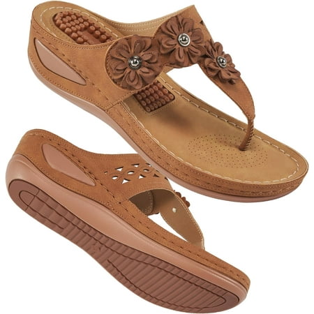 

Sandals Women Wedge Shoes: Summer Dressy Womens Flip Flops Comfortable Orthopedic Platform Sandals Casual Walking Wedges
