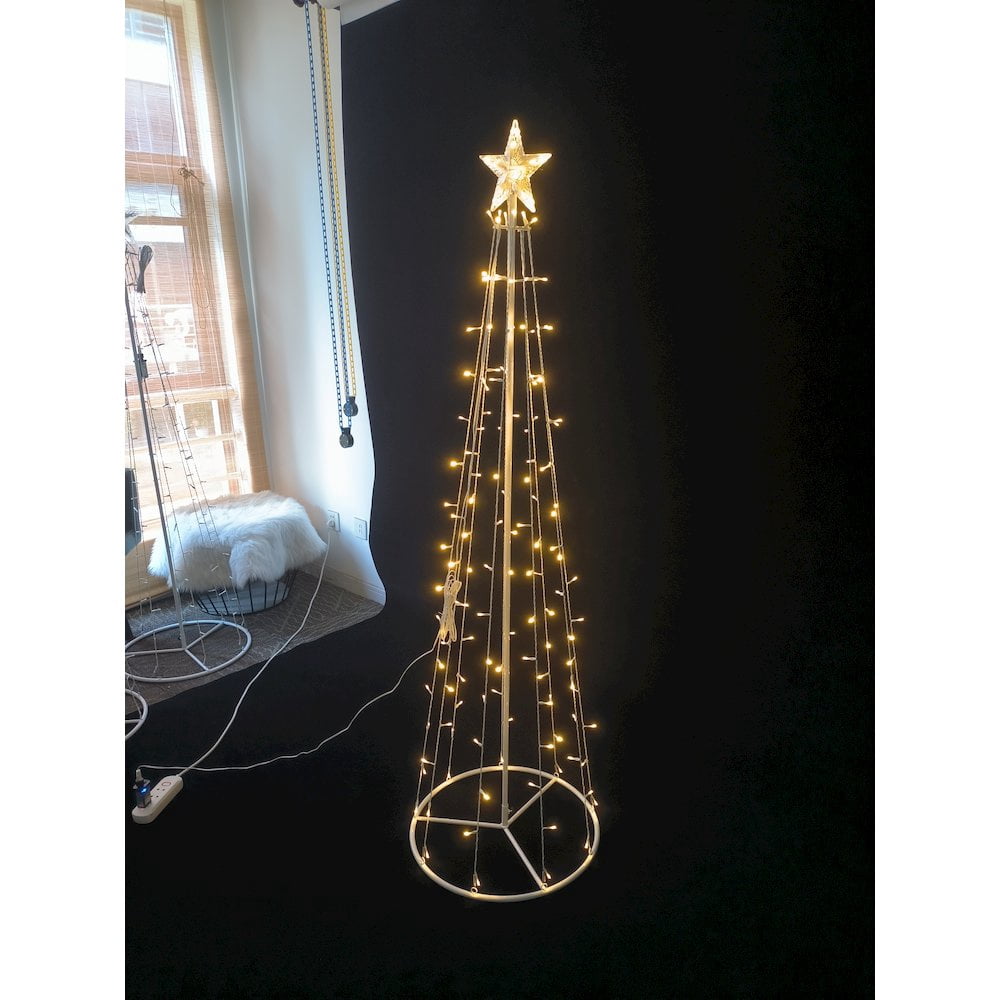 Hi-Line Gift Ltd. LED Metal Decorative Tree with Top Star - Warm White
