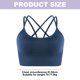 thumbnail image 2 of piezas de ropa interior deportiva para mujer con tirantes acolchados, ropa interior de soporte medio adecuada para yoga y fitness; adecuada para una circunferencia del pecho inferior de 87, 2 of 5