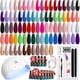 thumbnail image 2 of MEFA Kit de 60 esmaltes de uñas de gel con luz UV, 42 colores para todas las estaciones, juego de esmalte de uñas en gel con base mate/brillante, removedor de cutículas, herramientas esenciales de man, 2 of 4