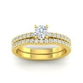 thumbnail image 1 of 1.00 Carat TW Diamond Solitaire Bridal Set Engagement Rings in 10k Yellow Gold (G-H, I2), 1 of 2