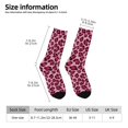 thumbnail image 2 of Fotbe Rose Leopard Print Calcetas Largas con Estampado para Hombre y Mujer – Calcetas de Compresión Transpirables y Elásticas, Viajar y Uso Diario Talla 5-11, 2 of 6