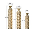 thumbnail image 6 of Metal Floor Vases Gold Large Vases, 33.5/29.5/25.2 Inch Decorative High Vases Set of 3 for Home Decor, Vintage Large Vases for Living Room, Diamond Pattern, 6 of 6
