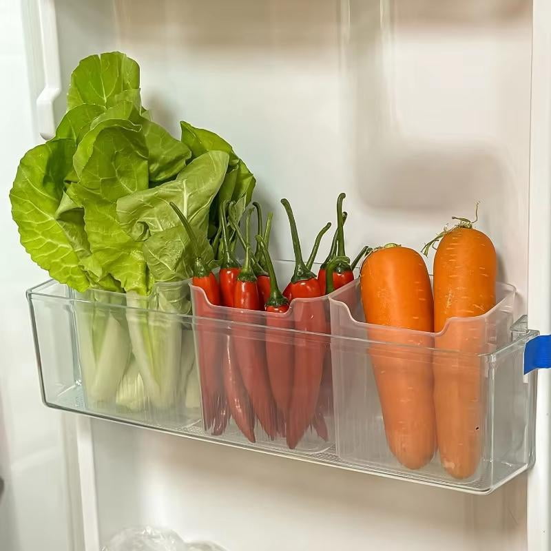 3PCS/6PCS Refrigerator Side Door Storage Box Food Vegetable Fruit Eggs Fresh Organizer Household Kitchen Fridge Containers Boxes