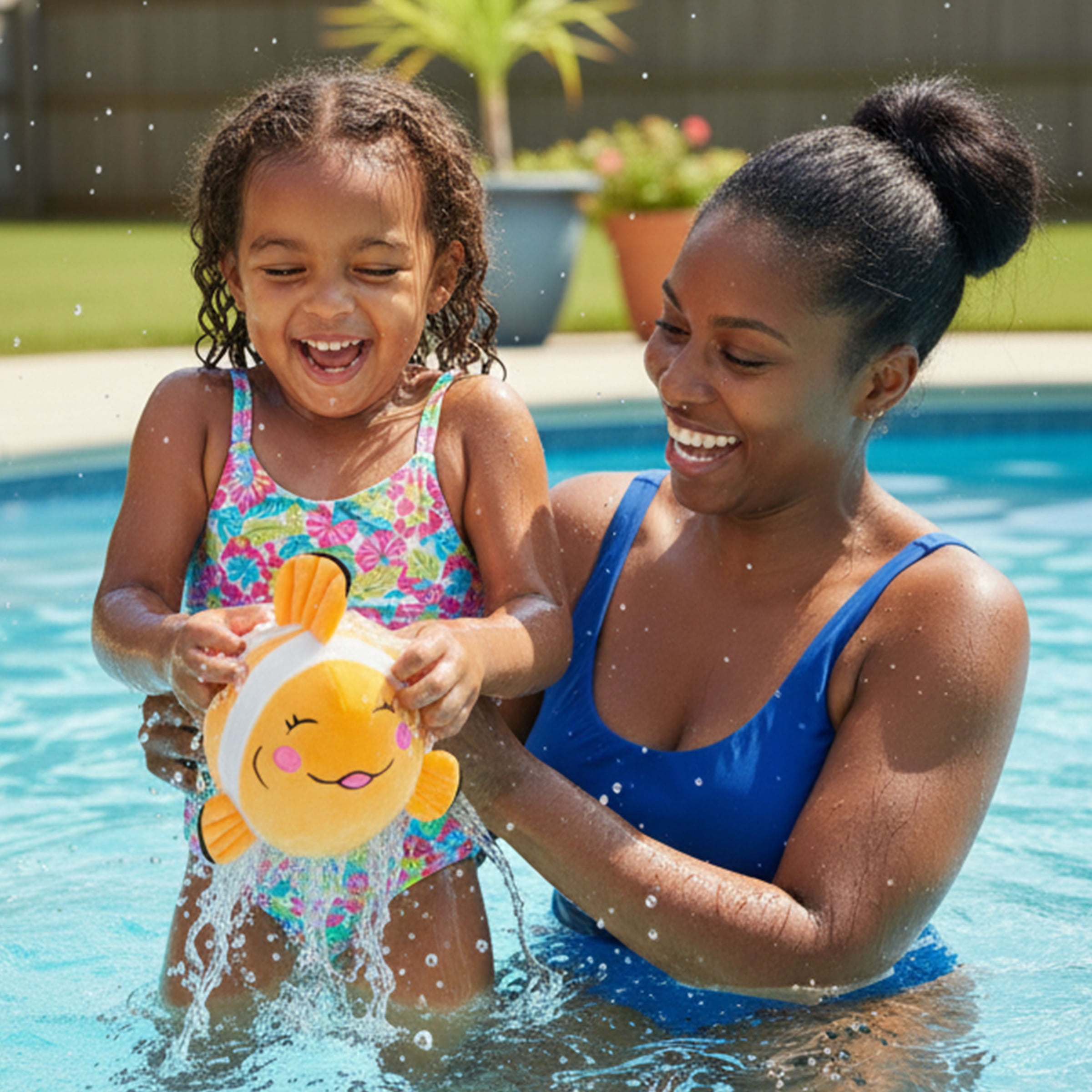 Aqua Leisure SwimBuddy™ Bouée gonflable en peluche - Chloe Clownfish